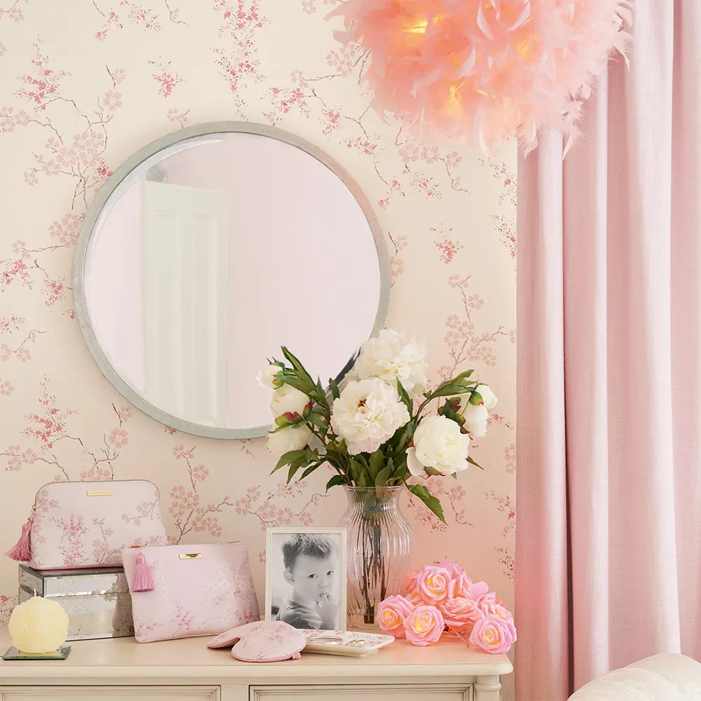 Laura Ashley Oriental Blossom Blush Wallpaper - GLAL UK