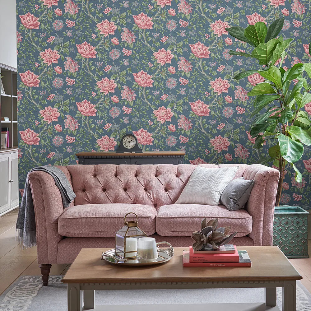Laura Ashley Tapestry Floral Wallpaper - GLAL UK