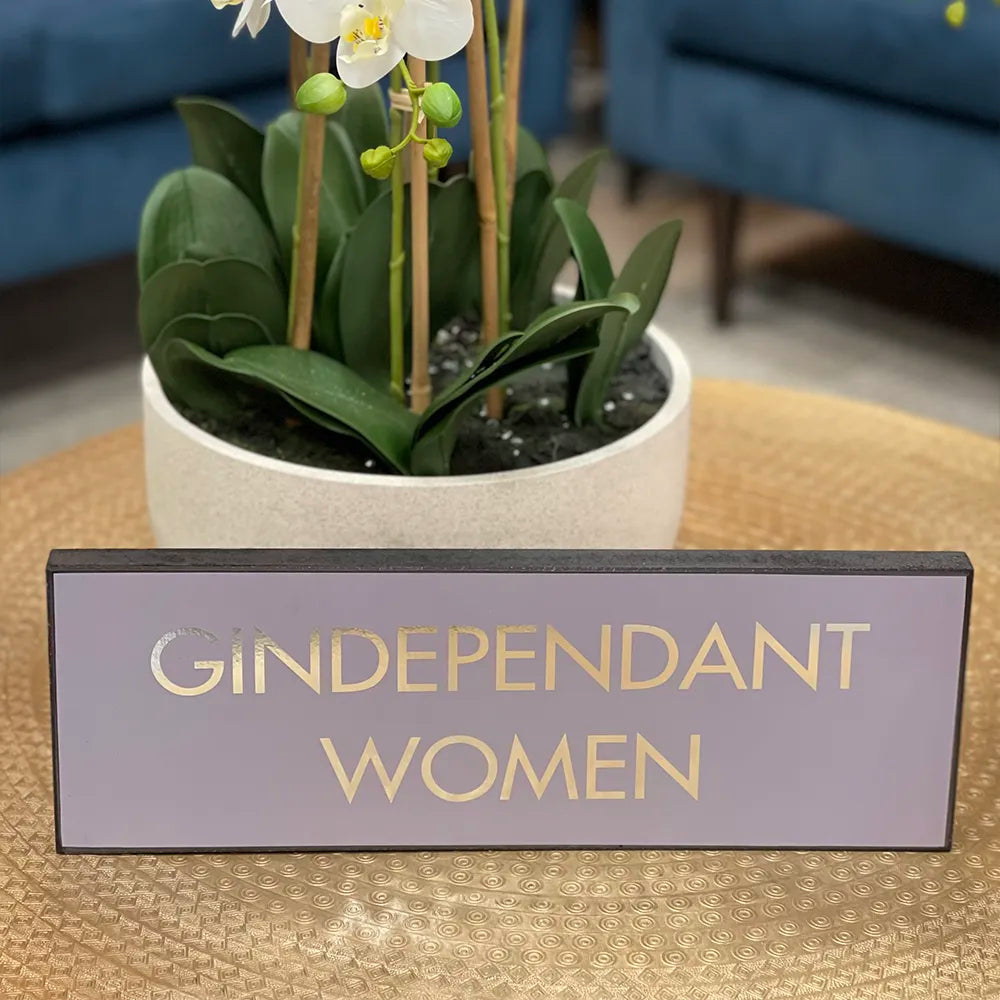 Gindependant Women Silver Foil Plaque - GLAL UK