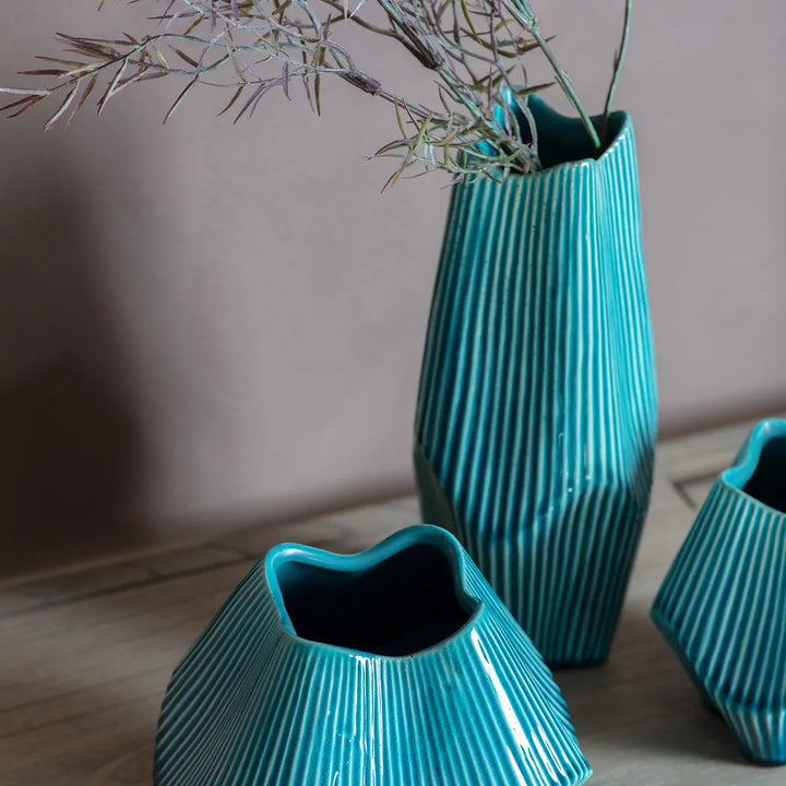 Villa Ocean Blue Vase - GLAL UK