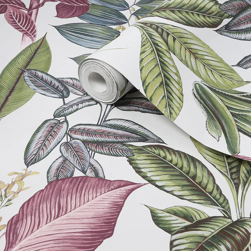 Next Fantasy Rainforest Leaves Wallpaper Sample - GLAL UK