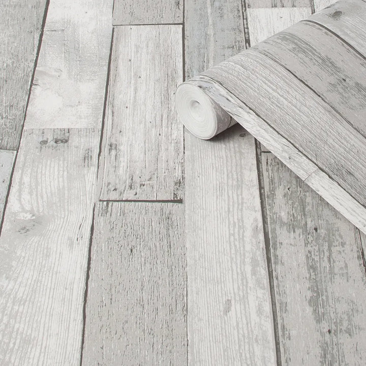 Next Distressed Wood Plank Wallpaper Sample - GLAL UK