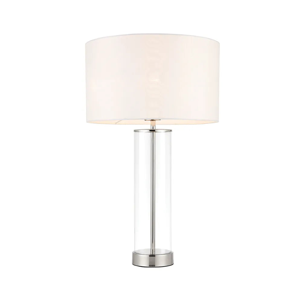 Lemina Table Lamp with Vintage White Shade - GLAL UK