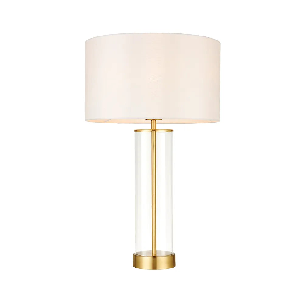 Lemina Table Lamp with Vintage White Shade - GLAL UK