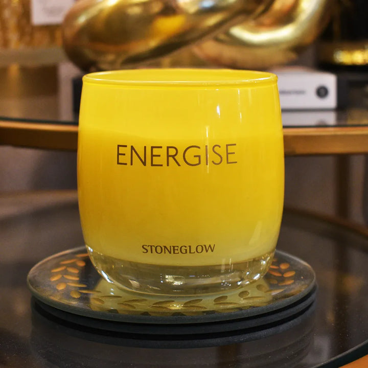 Stoneglow Energise Lemon Tea & Grapefruit Scented Candle - GLAL UK
