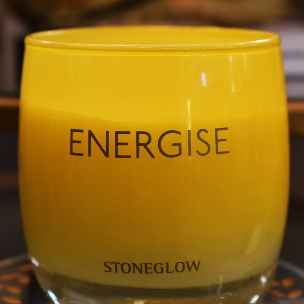 Stoneglow Energise Lemon Tea & Grapefruit Scented Candle - GLAL UK