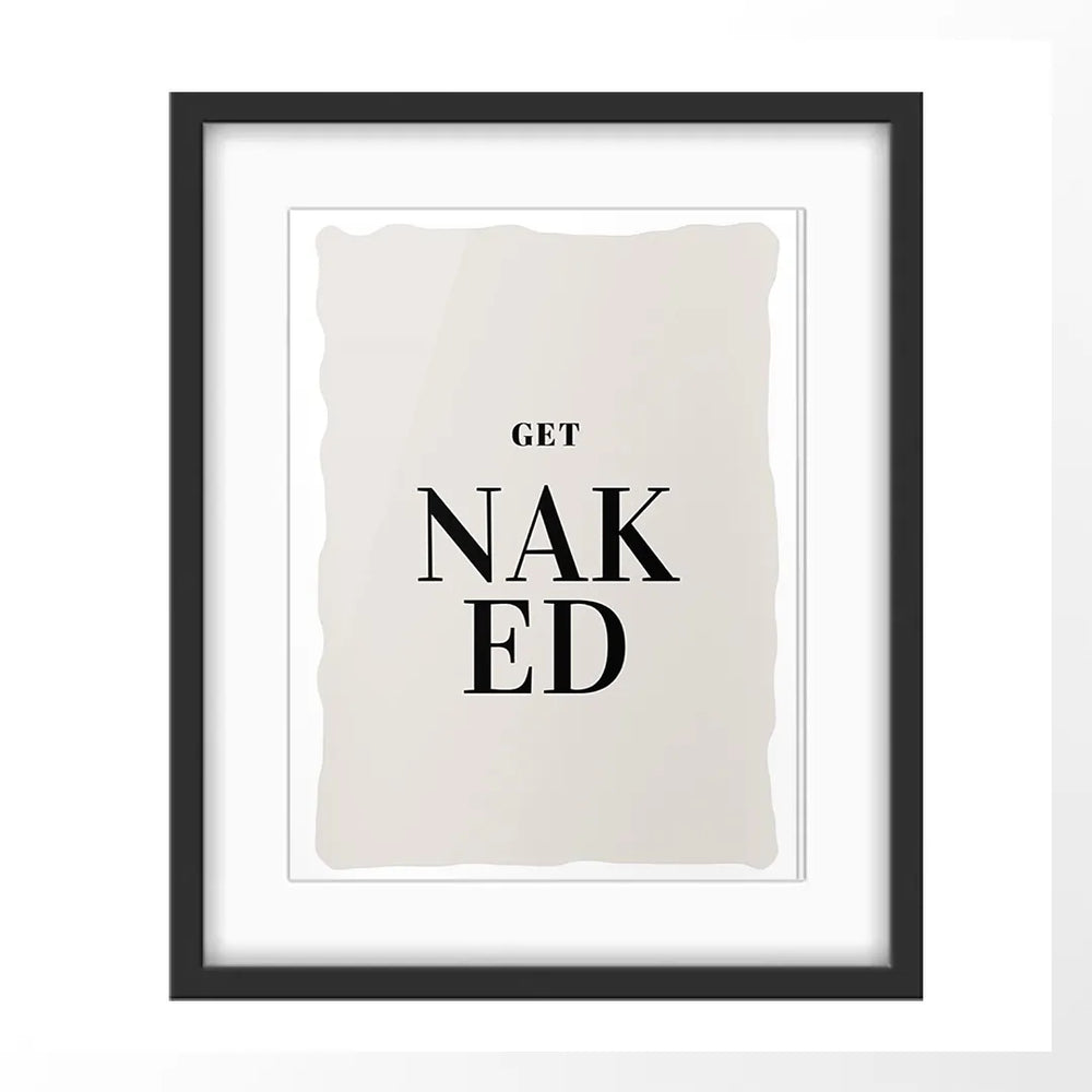 42x52cm Get Naked Wall Art - GLAL UK