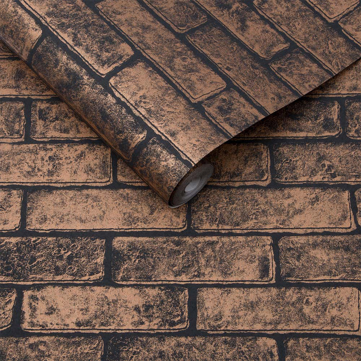 Metallic Brick Wallpaper Sample