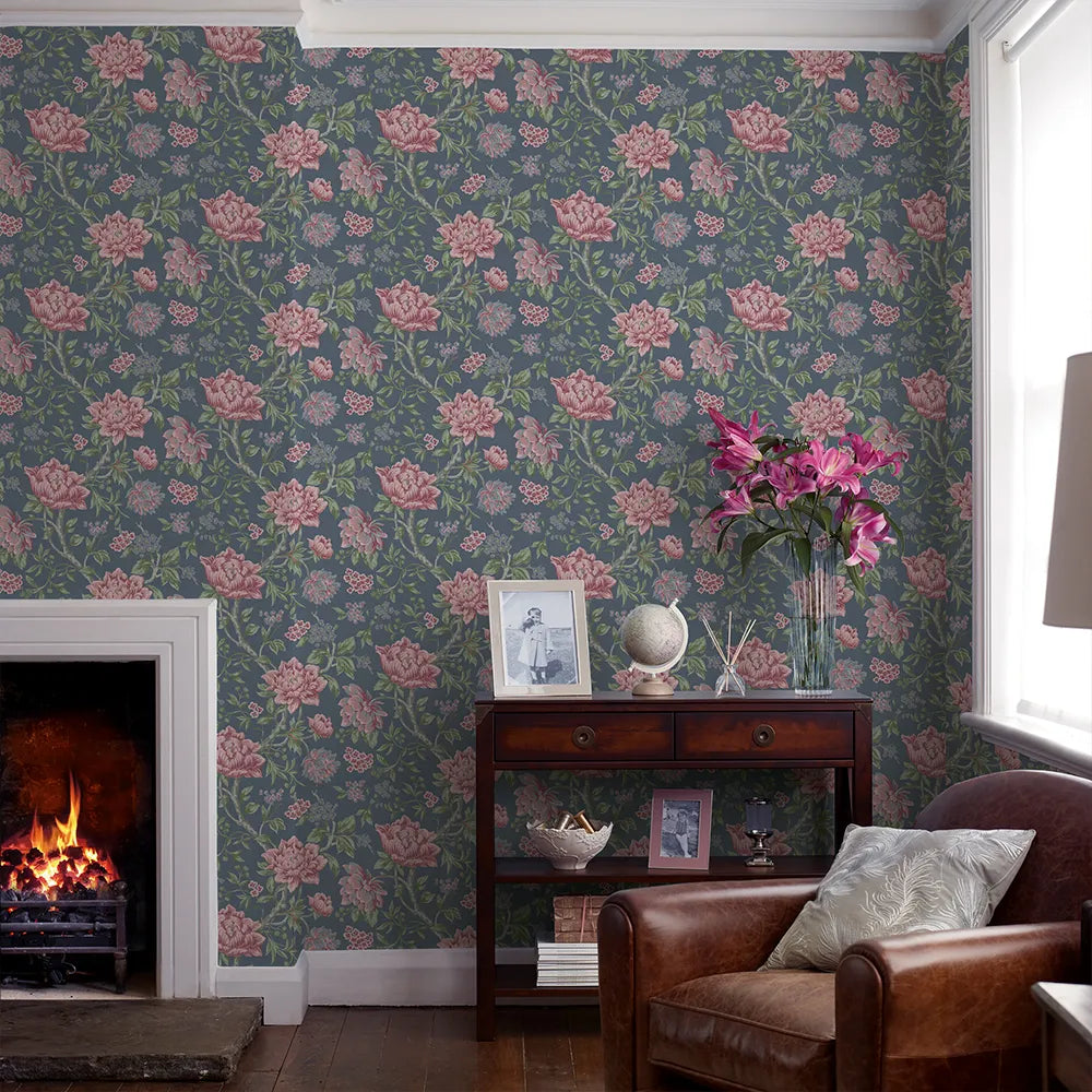 Laura Ashley Tapestry Floral Wallpaper - GLAL UK