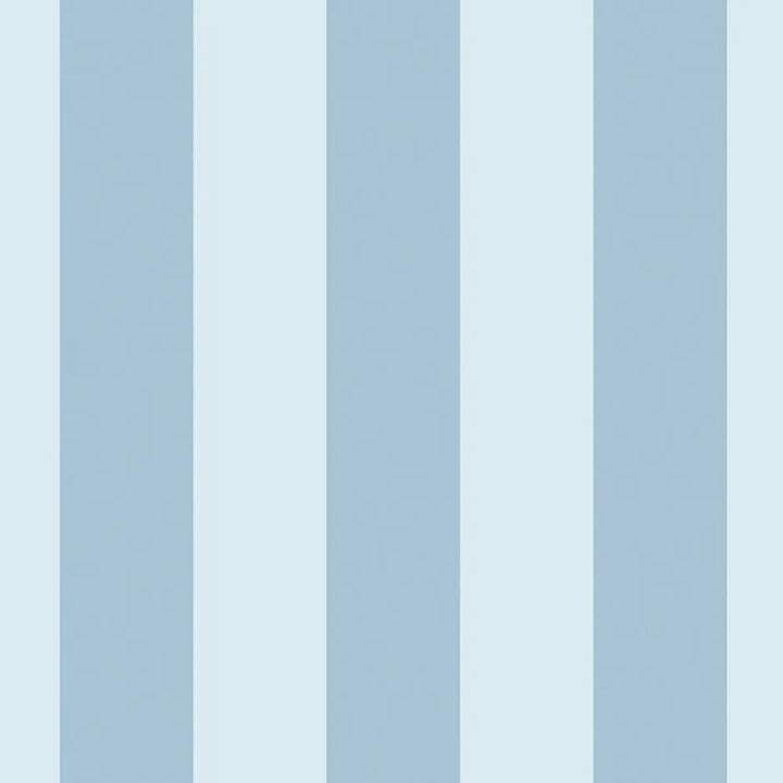 Laura Ashley Lille Matt Stripe Blue Sky Wallpaper