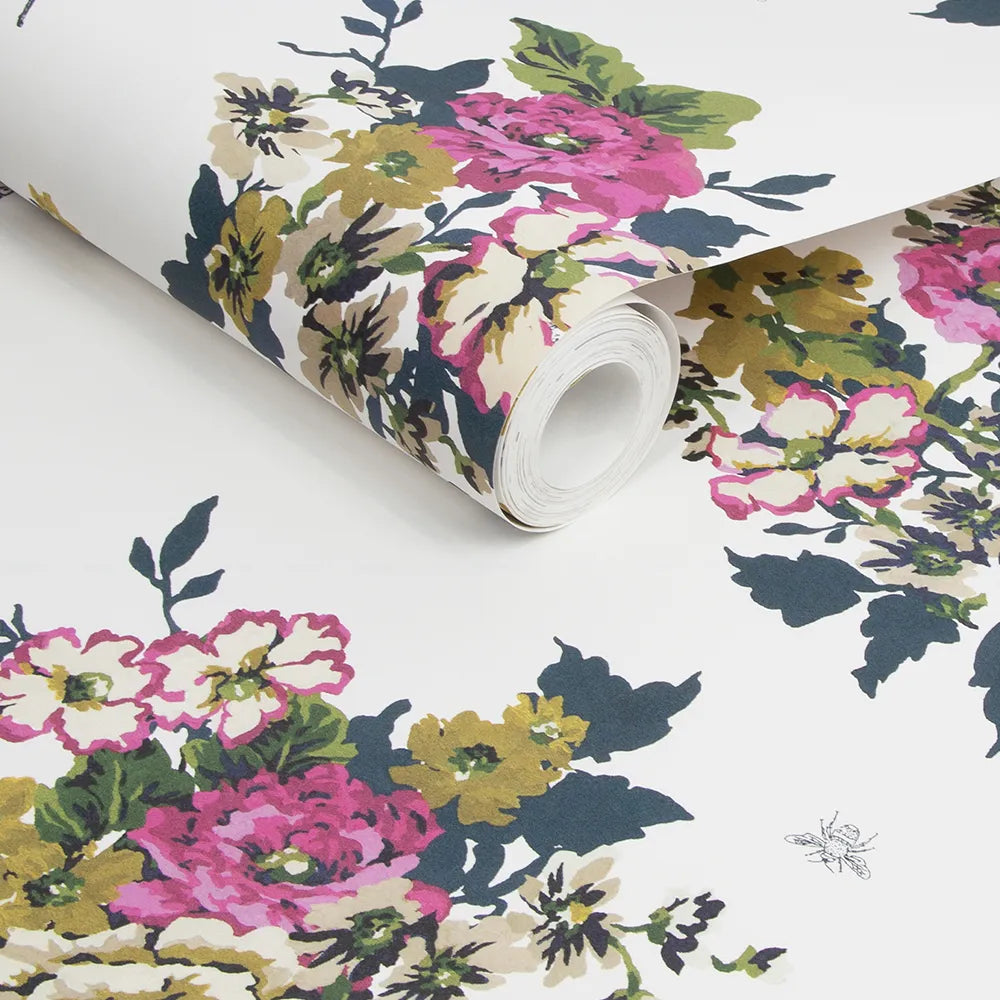 Joules Floral Creme Wallpaper - GLAL UK