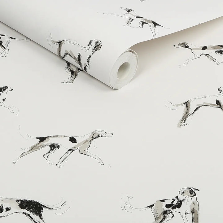 Joules Sketchy dogs Creme Wallpaper - GLAL UK