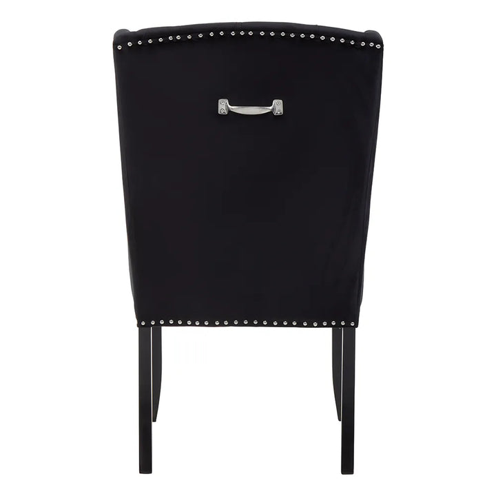 Fabiana Townhouse Winged Velvet Dining Chair