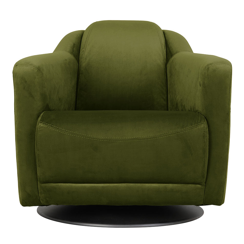 EX DISPLAY - Zurich Velvet Green Chair - GLAL UK