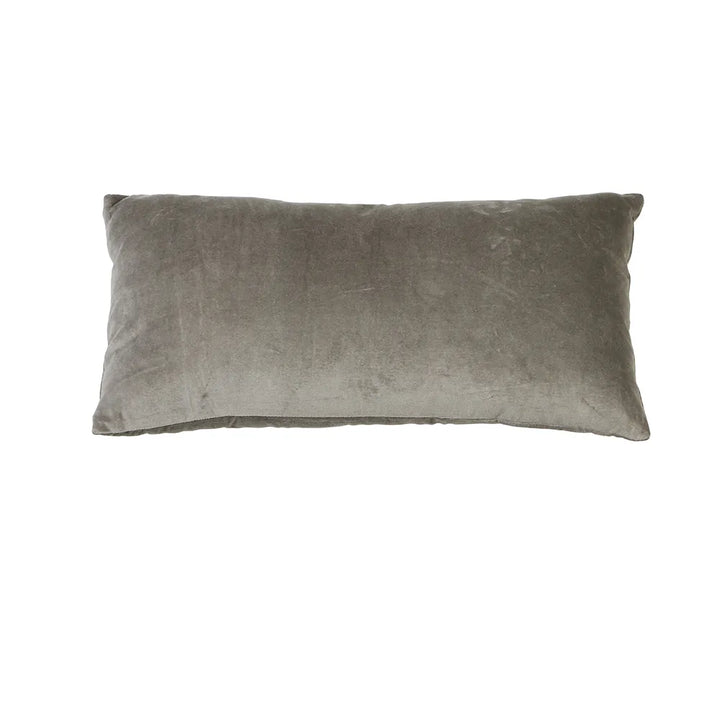 Taupe Khios Velvet Cushion