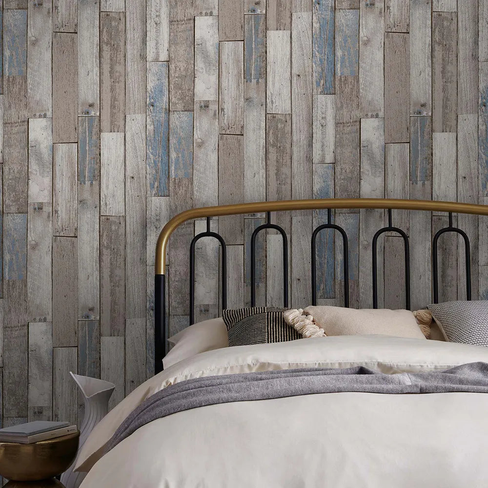 Next Distressed Wood Plank Wallpaper