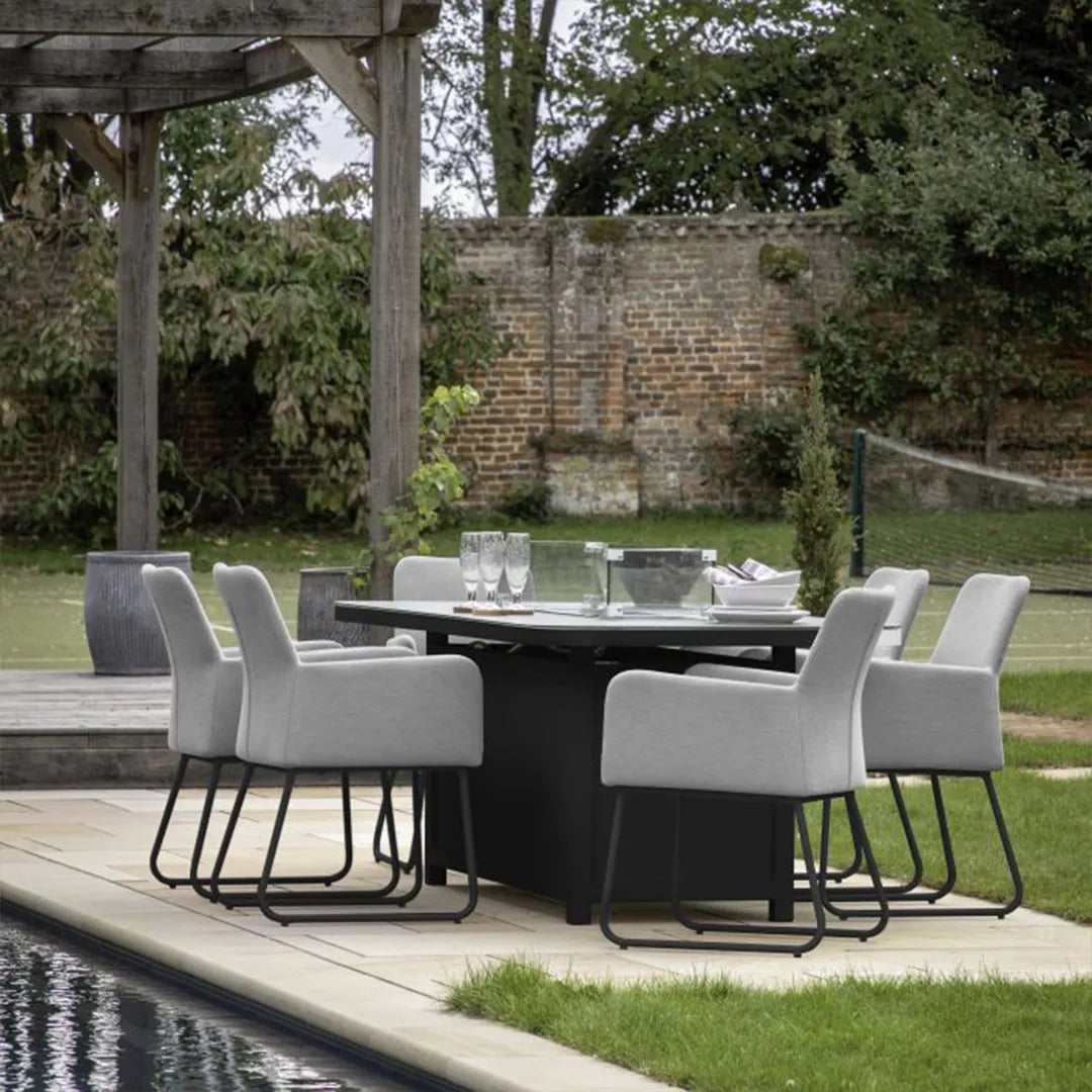 Bishop 6 Seater Dining Set with Fire Pit Table