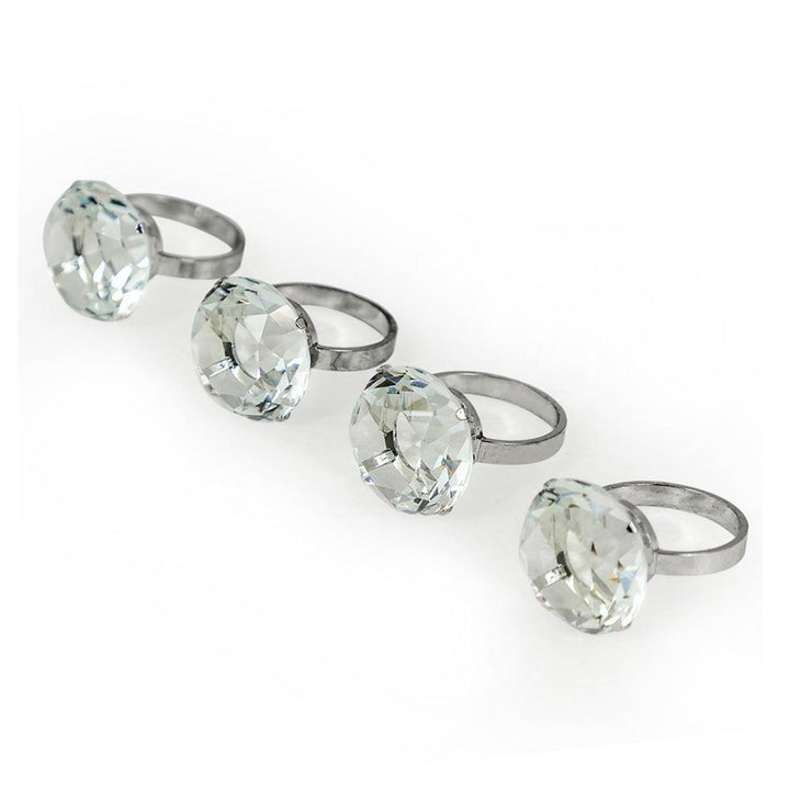 Set of 4 Diamond Napkin Rings - GLAL UK