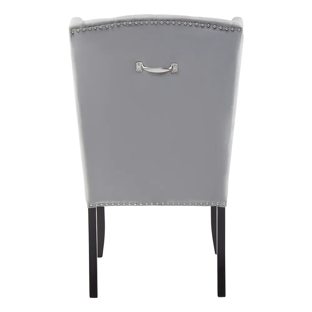 Fabiana Townhouse Winged Velvet Dining Chair