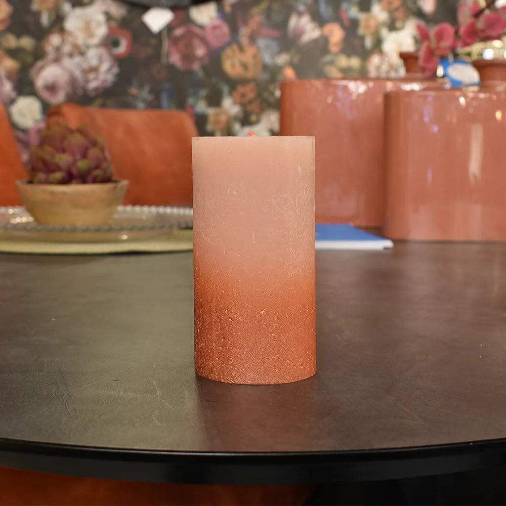 Misty Pink and Amber Bolsius Candle