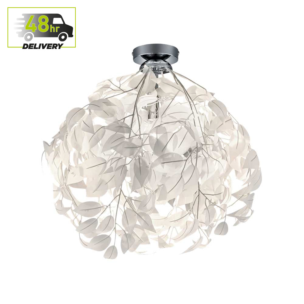 Leavy Small White Leaf Ceiling Light