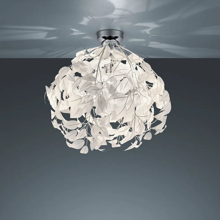 Leavy Small White Leaf Ceiling Light