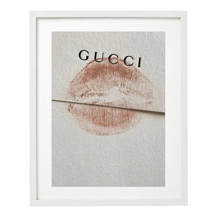 42x52cm Gucci Kiss Wall Art - GLAL UK