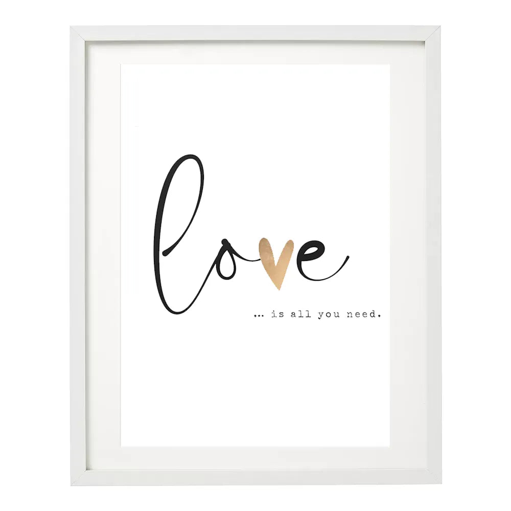 42x52cm Love Is All You Need Wall Art - GLAL UK